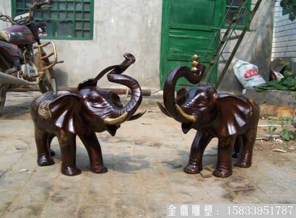 铸铜大象雕塑 (1)