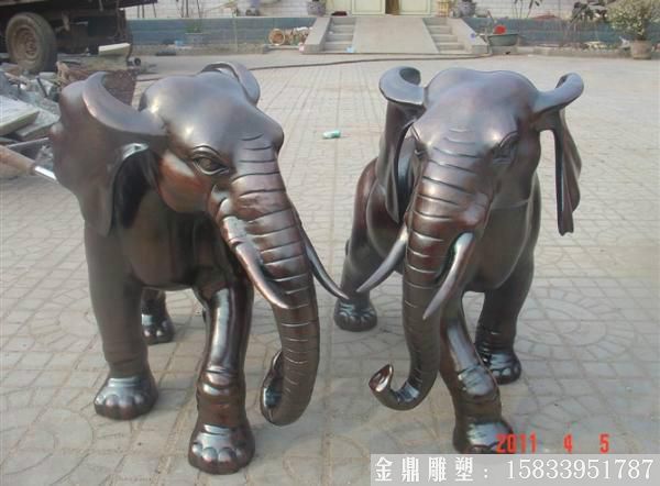 铸铜大象雕塑 (2)