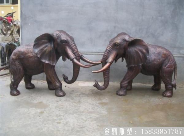铸铜大象雕塑 (8)