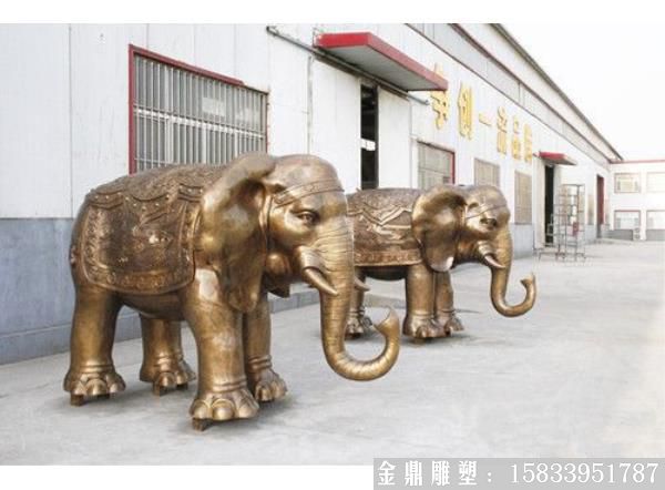 铸铜大象雕塑 (9)